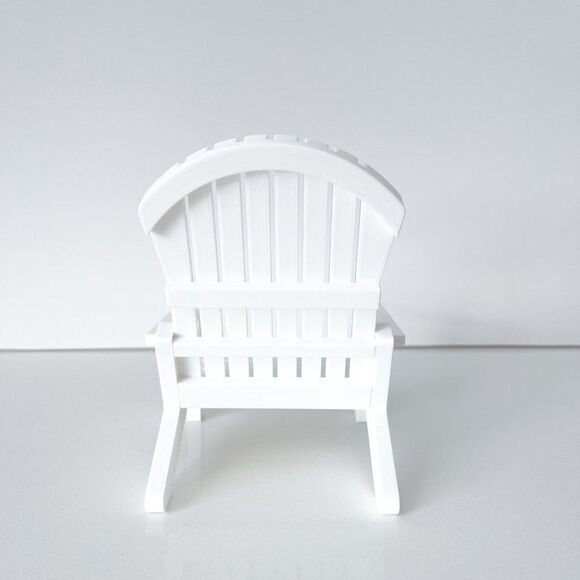 Miniature Adirondack Chair White For 12” Barbie Integrity Fashion Dolls 1:6 - Picture 4 of 4
